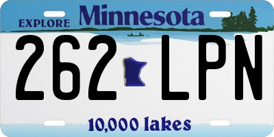 MN license plate 262LPN