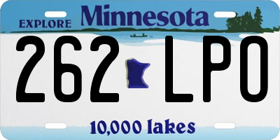 MN license plate 262LPO