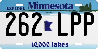 MN license plate 262LPP