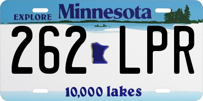 MN license plate 262LPR