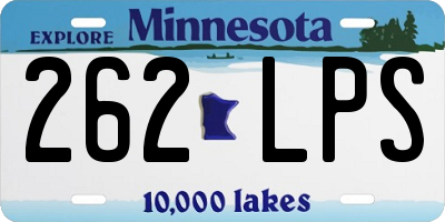 MN license plate 262LPS