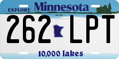 MN license plate 262LPT