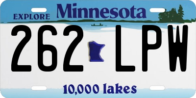 MN license plate 262LPW