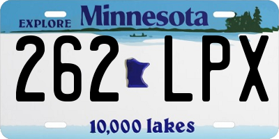 MN license plate 262LPX