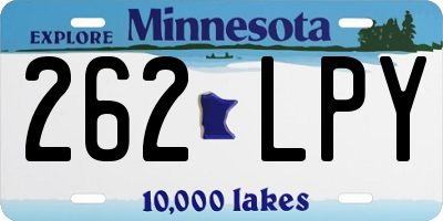 MN license plate 262LPY