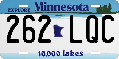 MN license plate 262LQC