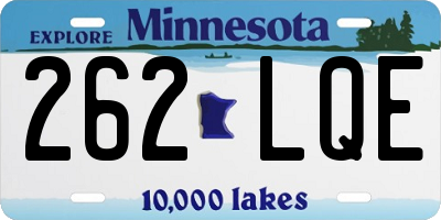 MN license plate 262LQE