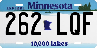 MN license plate 262LQF