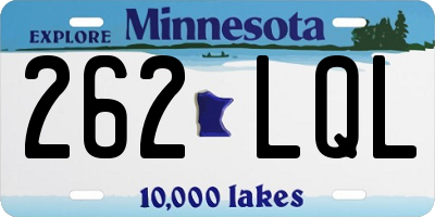 MN license plate 262LQL