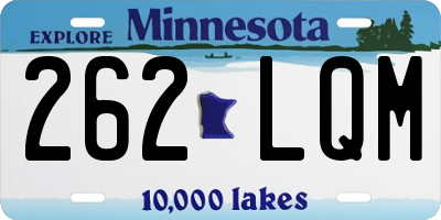 MN license plate 262LQM