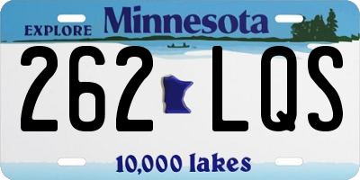 MN license plate 262LQS