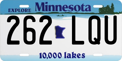 MN license plate 262LQU