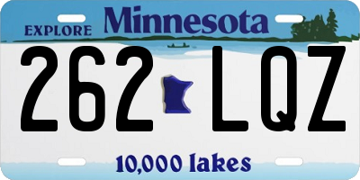 MN license plate 262LQZ