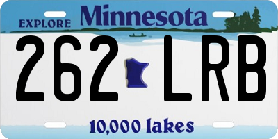 MN license plate 262LRB