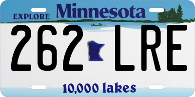 MN license plate 262LRE