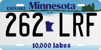 MN license plate 262LRF