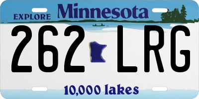 MN license plate 262LRG