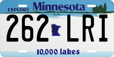 MN license plate 262LRI