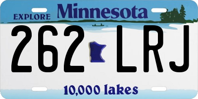MN license plate 262LRJ