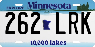 MN license plate 262LRK