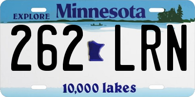 MN license plate 262LRN