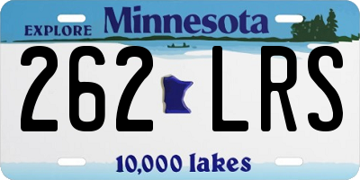 MN license plate 262LRS