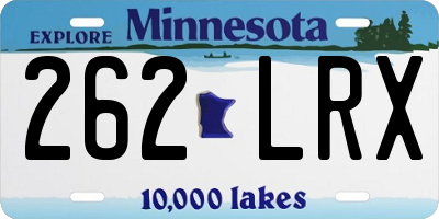 MN license plate 262LRX