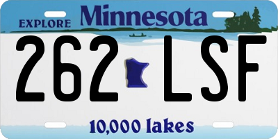 MN license plate 262LSF