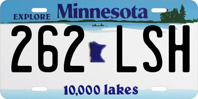 MN license plate 262LSH