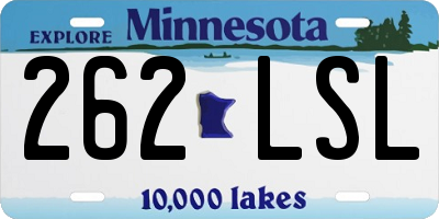 MN license plate 262LSL