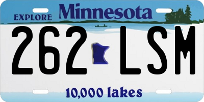 MN license plate 262LSM