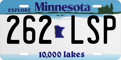 MN license plate 262LSP