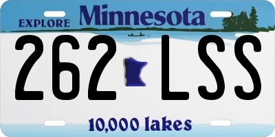 MN license plate 262LSS