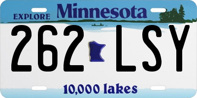 MN license plate 262LSY