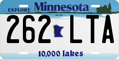 MN license plate 262LTA