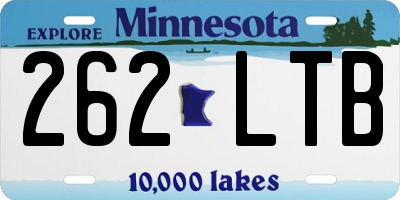 MN license plate 262LTB