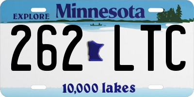 MN license plate 262LTC