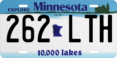 MN license plate 262LTH