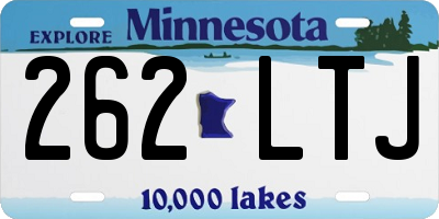 MN license plate 262LTJ