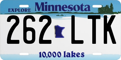 MN license plate 262LTK