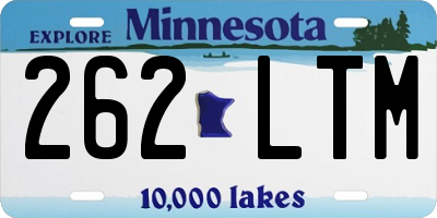 MN license plate 262LTM