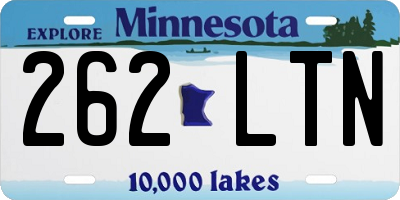 MN license plate 262LTN