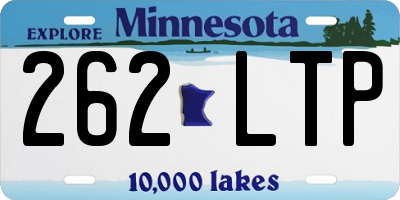 MN license plate 262LTP