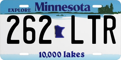 MN license plate 262LTR