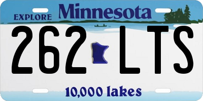 MN license plate 262LTS