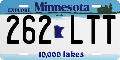 MN license plate 262LTT
