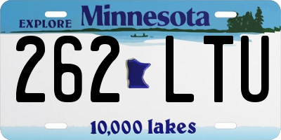 MN license plate 262LTU