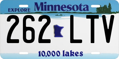 MN license plate 262LTV