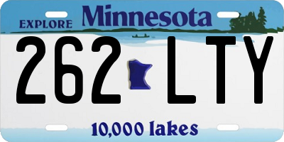 MN license plate 262LTY