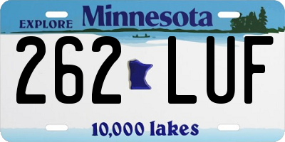MN license plate 262LUF